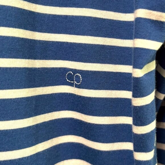 CHINTI and PARKER London Organic Cotton NWOT Striped Top Size L Blue Cream Red - Picture 4 of 7